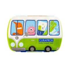 CURAPROX Kids travel set zelený zubná kefka medzizubná kefka CPS zubná pasta mäta 1 set