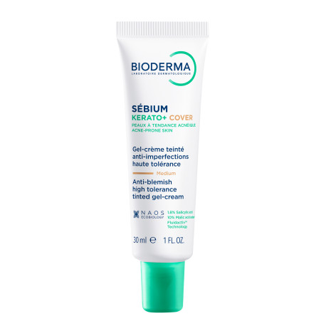 BIODERMA Sébium Kerato+ Cover gél - krém tónovaný Medium 30 ml