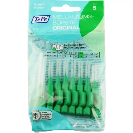 TePe medzizubná kefka 0,8 mm zelená 8 ks