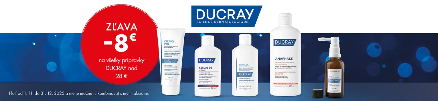 Ducray 8€ zlava 