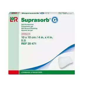 SUPRASORB G KRYTIE NA RANY hydrogélové sterilné kompresy 10 x 10 cm 5 ks