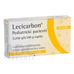 Lecicarbon Pediatrickí pacienti sup.10(5x2)x0,250 g/0,340 g
