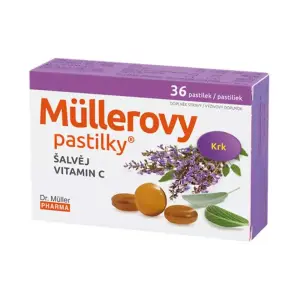 MÜLLEROVE pastilky SO ŠALVIOU 36 ks