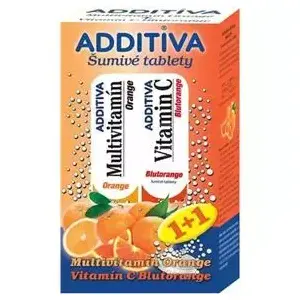 ADDITIVA MULTIVITAMIN Orange + VITAMÍN C Blutorange šumivé tablety 40 ks