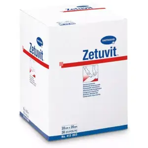 ZETUVIT kompres nasiakavý nesterilný 10 x 20 cm 30 ks
