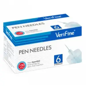 Ihly do inzulínového pera Verifine 6 mm x 31G 100 ks