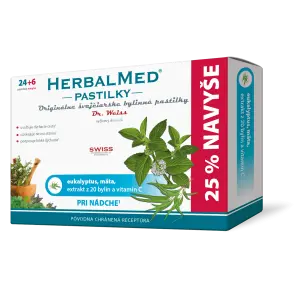 HERBALMED PASTILKY pri nádche eukalyptus mäta 30 ks