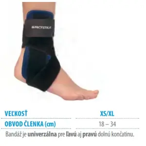 PROTETIKA BANDÁŽ členka veľ.XS/XL obvod 18–34 cm