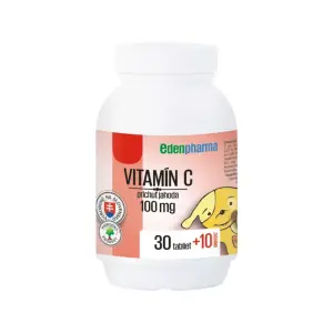 EDENPharma Vitamín C 100 mg príchuť jahoda tablety 40 ks