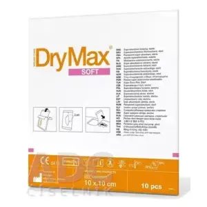 DryMax EXTRA SOFT Krytie superabsorpčné 10x10 cm, 1 ks