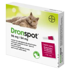 Dronspot 96 mg/24 mg spot-on pre veľké mačky 5 - 8 kg 2 x 1,12 ml