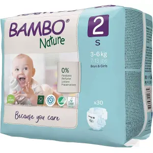 BAMBO Nature Plienky jednorazové 2 S (3-6 kg) 30 ks