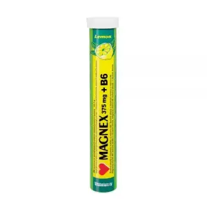 Vitabalans MAGNEX 375 mg + B6 effervescent tablety Lemon 20 ks