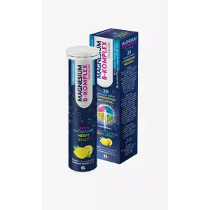 Magnesium B-Komplex šumivé tablety s citrónovou príchuťou 20 ks