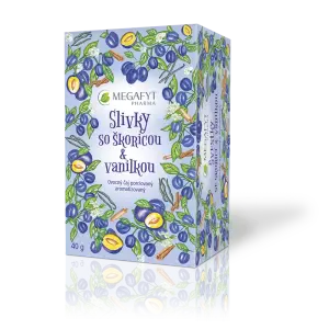 MEGAFYT SLIVKY so škoricou & vanilkou ovocný čaj 20 x 2 g