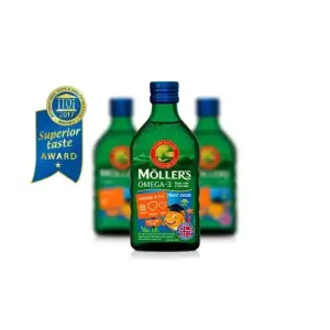 MOLLER´S Omega 3 RYBÍ OLEJ Ovocná aróma z pečene tresiek 1x250 ml
