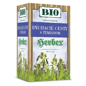 HERBEX Bio dýchacie cesty s tymiánom bylinný čaj 20 x 1,2 g 
