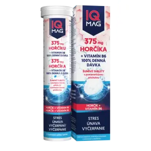 NaturProdukt IQ MAG Horčík 375 mg + Vitamín B6 šumivé tablety 20 ks