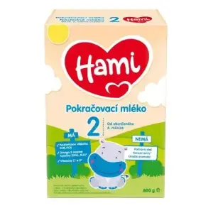 Hami 2 Následné mlieko dojčenská mliečna výživa v prášku (od ukonč. 6. mes.) 600g