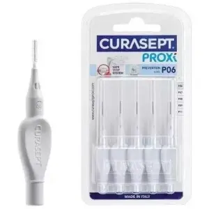 CURASEPT PROXI PREVENTION P06 Biele medzizubné kefky 6 ks