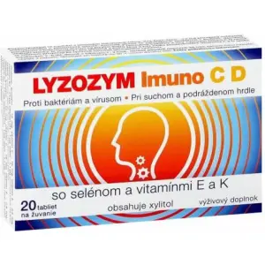 LYZOZYM IMUNO C D SO SELÉNOM A VITAMÍNMI E a K tablety na žuvanie 20 ks