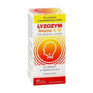 LYZOZYM IMUNO C D SO SELÉNOM A VITAMÍNMI E a K tablety na cmúľanie 40 ks