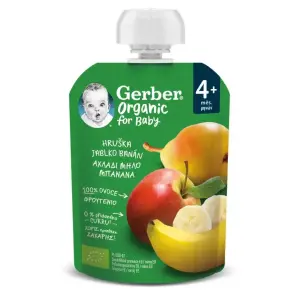 Gerber Organic Kapsička Hruška, jablko, banán bio (od ukonč. 4. mesiaca) 90 g