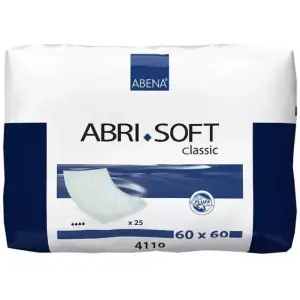 ABENA ABRI SOFT 60x60 cm podložka absorpčná savosť 1300 ml 25 ks