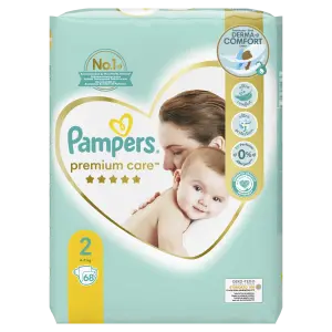 PAMPERS PREMIUM CARE 2 Mini detské plienky (4-8 kg) 68 ks