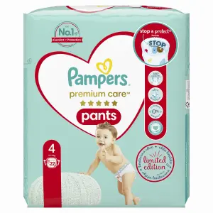 PAMPERS PREMIUM Care PANTS CP 4 Maxi plienkové nohavičky (9-14 kg) 22 ks