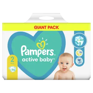 PAMPERS Active baby GP 2 detské plienky jednorazové (4-8 kg) 96 ks