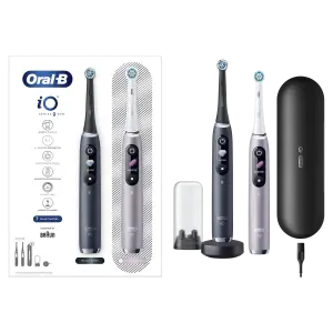 Oral-B EK Duo iO Series 9 Black&Rose + držiak zubnej kefky + cestovné púzdro 1 set