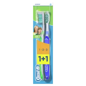 Oral-B kefka 3Effect Natural Fresh 40 Medium 1+1 ks