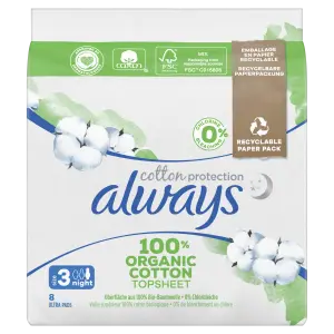 Always Cotton Night Vložky 8 ks