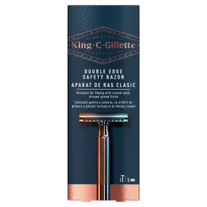 King C Gillette Holiaci strojček s obojstranou čepieľkou + 5 ks NH