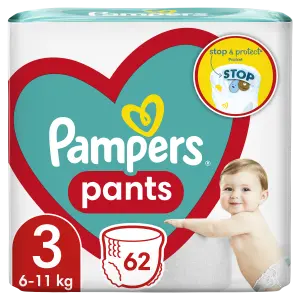 PAMPERS Pants JP S3 (6-11kg) 62 ks 