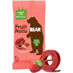 BEAR Jahodové rolky ovocné 20 g 1ks