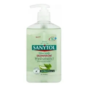 SANYTOL Tekuté mydlo Hydratujúce dezinfekčné Aloe Vera a Zelaný čaj 250 ml