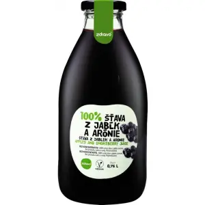 zdravo 100% ŠŤAVA Z JABĹK A ARÓNIE 750 ml