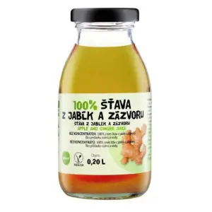 zdravo 100% ŠŤAVA Z JABĹK A ZÁZVORU 200 ml