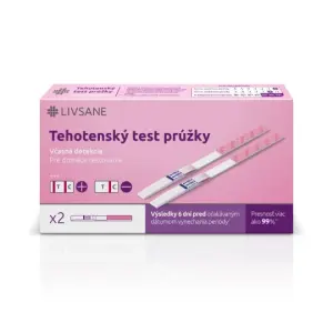 LIVSANE Tehotenský test prúžky včasná detekcia 2 ks
