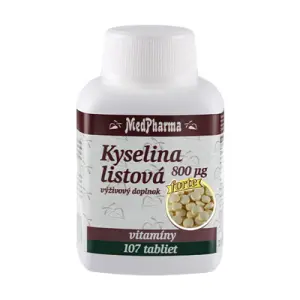 MedPharma KYSELINA LISTOVÁ  800 µg forte tablety 107 ks