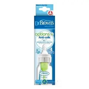 Dr.BROWN´S DOJČENSKÁ FĽAŠA OPTIONS anti-colic plastová biela 120 ml 1 ks