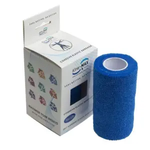 Kine-MAX Cohesive Elastic Bandage elastické samofixačné ovínadlo 10cm x 4,5m modré 1 k