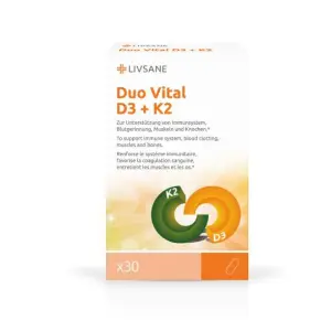 LIVSANE Duo Vital D3 + K2 kapsuly 30 ks
