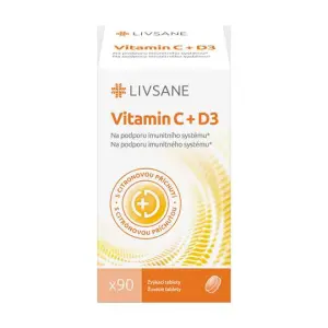 LIVSANE Vitamín C + D3 žuvacie tablety 90 ks
