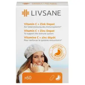 LIVSANE Vitamín C + Zinok tablety s postupným uvoľňovaním 60 ks