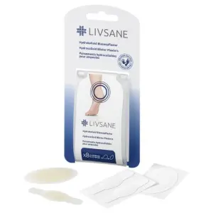 LIVSANE Hydrokoloidné náplasti na pľuzgiere 2 veľkosti 35 x 54 mm 17 x 59 mm 8 ks