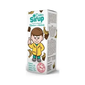 Doktor Sirup kalciový sirup s príchuťou Banánov v čokoláde 100 ml