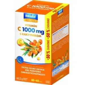 Revital PREMIUM VITAMIN C 1000 mg S RAKYTNÍKOM tablety s postupným uvoľňovaním 120 ks